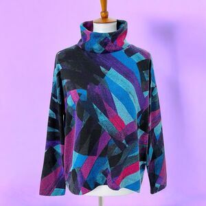 Clara Sun Woo Cozy Tipped Hem Multicolor Ribbon Stripe Knit Sweater Top S Small